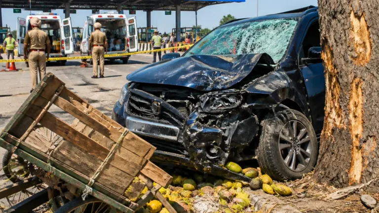 Three dead, three injured after car ploughs into fruit cart on Jalandhar-Pathankot NH