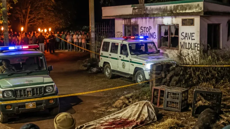 Three men killed in exchange of fire with forest staff at Cauvery Wildlife Sanctuary; villagers protest