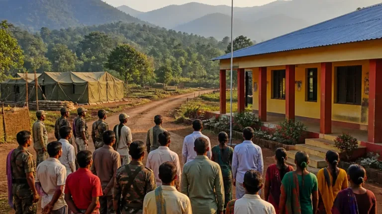 Tricolour hoisted in Boter village of Abujhmad for first time as security returns