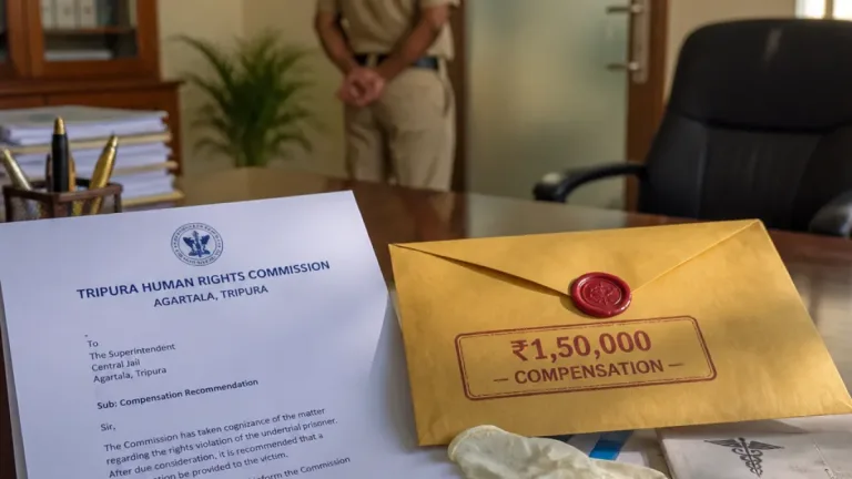 Tripura Human Rights Commission urges prompt payment of ₹1.5 lakh to convict, seeks compliance report