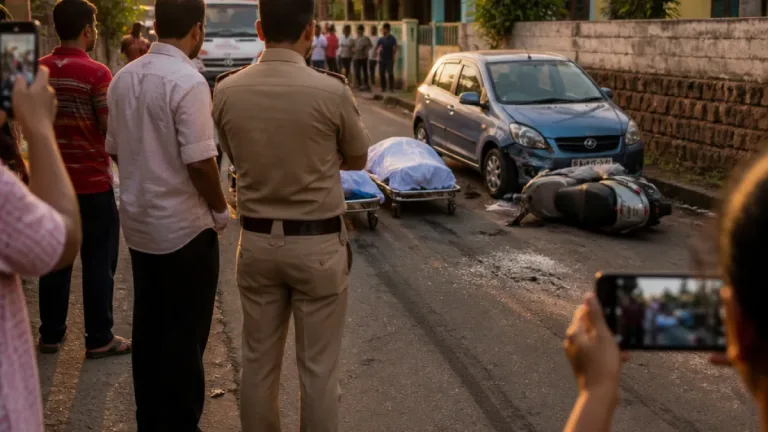 Two injured as car carrying actor Ashwin Mushran collides with scooter in Quepem; driver booked