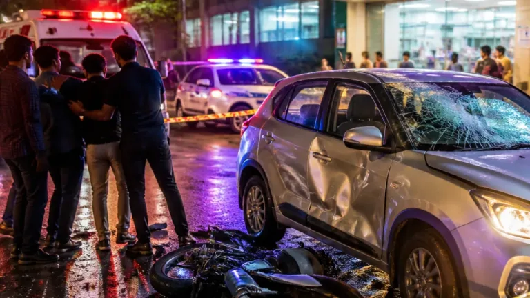 Two killed after speeding car hits motorcycle in Gurugram’s Sector 12