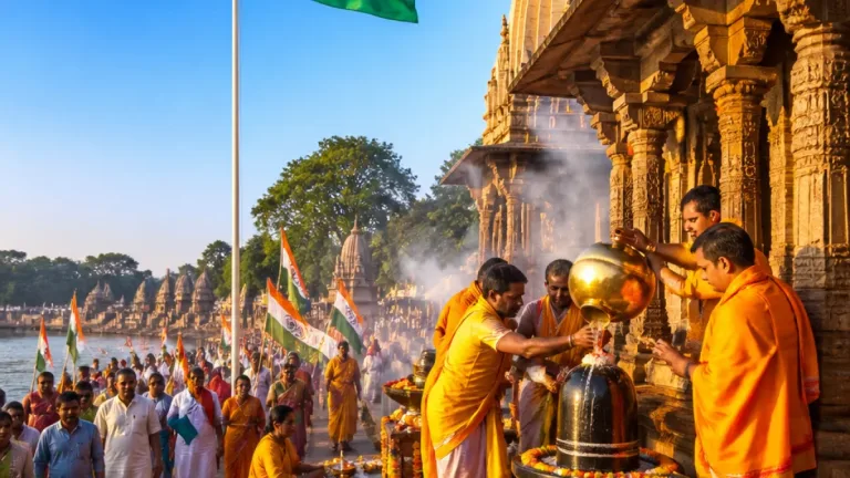 Two MP temples observe Independence Day on August 11, following Hindu calendar tradition