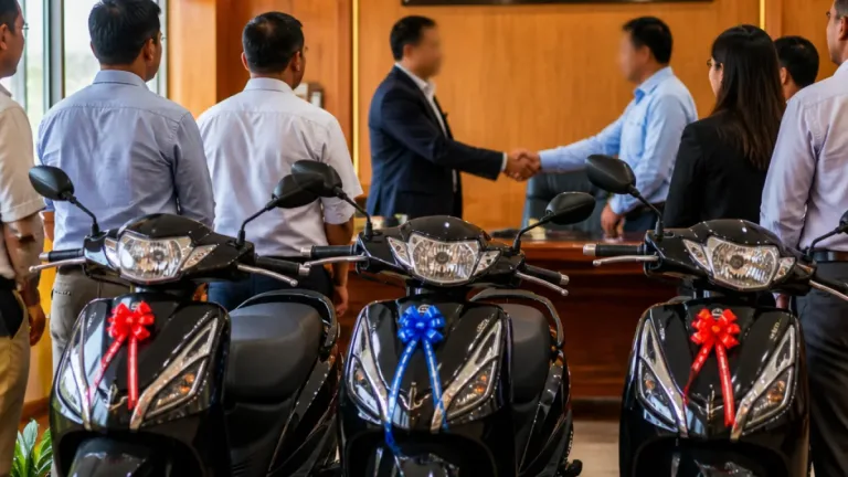 UCO Bank hands over scooties to DC office in Kohima under CSR programme