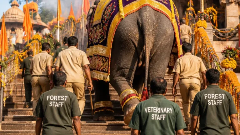 Ujjain Mahakal Sawari: Tamil Nadu elephant Suma leads second procession as Shyamu rests