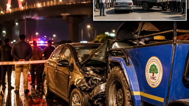 Vadodara: Drunk-driving crash near Lal Baug Bridge, villagers block road after Maneja collision