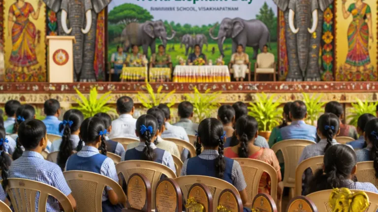 Visakhapatnam school hosts World Elephant Day with Union Minister urging wildlife protection