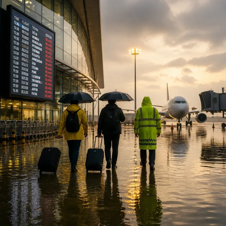 IMD issues red alert as heavy rains, thunderstorms disrupt Delhi-NCR; flights delayed