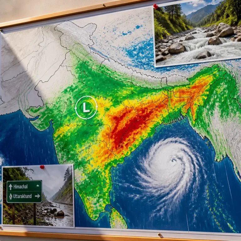 IMD warns of widespread rain, flash‑flood risk as systems bring heavy downpours till Aug 17