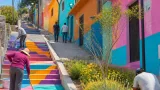 Ecatepec inicia pintura de 3 mil fachadas en la Sierra de Guadalupe para cambiar imagen urbana