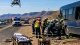 Mujer grave tras choque en la 45 Sur; fue trasladada en helicóptero de la Policía Municipal