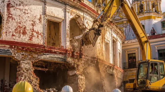 En Apizaco comienza la demolición de la histórica Plaza de Toros Wiliulfo González