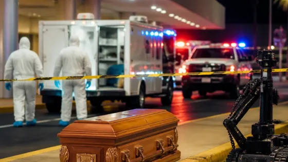 En Uruapan hallan ataúd abandonado con un cadáver embalsamado junto al aeropuerto