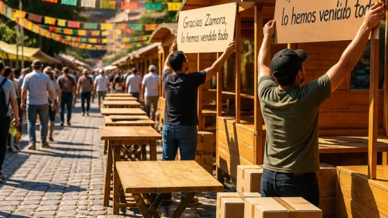 Fromago llena las calles de Zamora: expositores cuelgan carteles de “todo vendido”