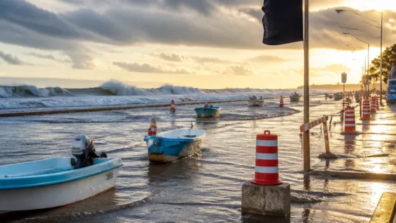 Huracán Polo eleva la marea en Nayarit; autoridades advierten marejadas y cierran playas