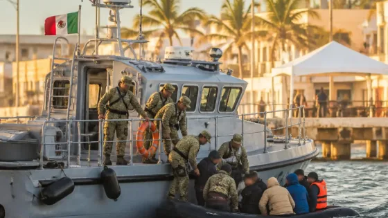 Marina rescata a 16 migrantes cubanos a la deriva cerca de costas de Yucatán
