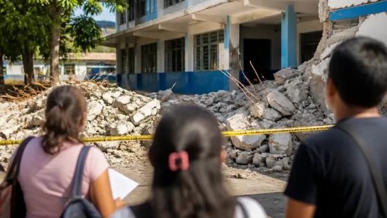 Padres de Tapachula exigen dictamen estructural tras nueva caída de barda en la Secundaria Federal 4