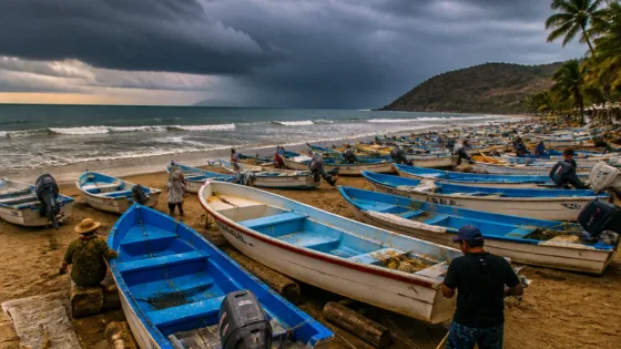 Pescadores de Zihuatanejo resguardan embarcaciones y advierten impacto en familias por el huracán Polo