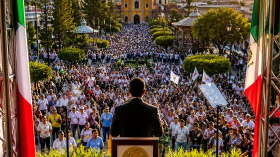 Raciel Pérez convoca a la defensa de la soberanía en Tlalnepantla; miles se reúnen en Parque Hidalgo