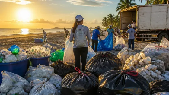 Retiran 1.775 toneladas de residuos en Playa Azul en jornada conjunta de autoridades y sociedad