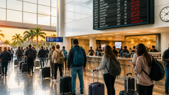 Retrasos y una cancelación mantienen en alerta a pasajeros en el Aeropuerto de Merida