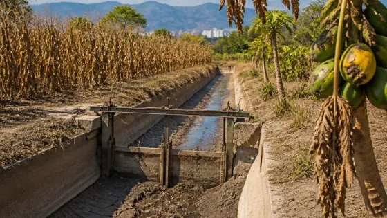 Sequía prolongada reduce cosechas y deja canales de riego con niveles críticos en Chiapas