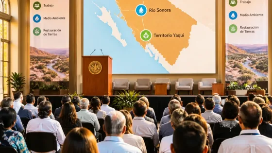 Sheinbaum destaca avances en justicia laboral, ambiental y apoyos sociales durante Asamblea en Sonora