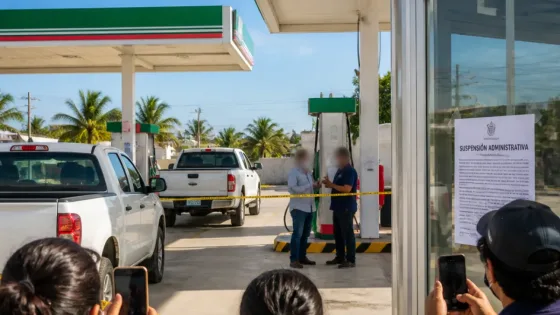 Suspenden a funcionarios de Progreso tras riña en gasolinera; abren investigación administrativa
