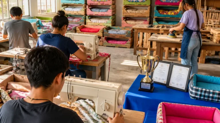 Adolescentes de Altamira ganan primer lugar nacional con camas para mascotas recicladas