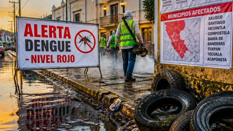 Alerta por dengue: Xalisco y Tepic mantienen nivel rojo ante circulación del serotipo 3