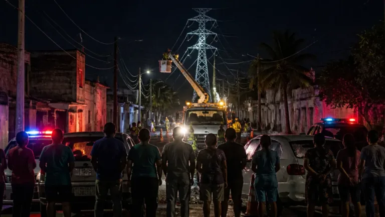 Apagón masivo en Campeche deja 745,000 usuarios sin luz; vecinos bloquean vialidad en protesta