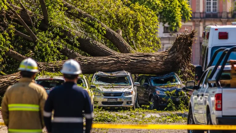 Árbol cae sobre vehículos en Alameda Hidalgo; un muerto y dos lesionados en Querétaro