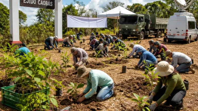 Arranca en Caobas jornada de reforestación que suma esfuerzos federales y locales