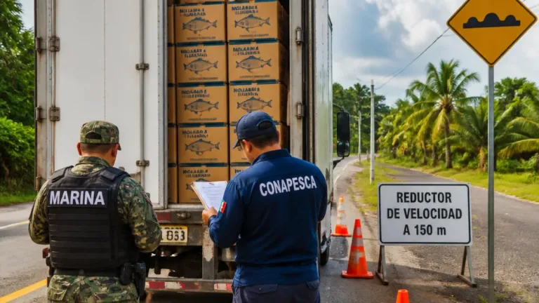 Aseguran 1,500 kg de mojarra tilapia sin documentación en carretera de Huimanguillo