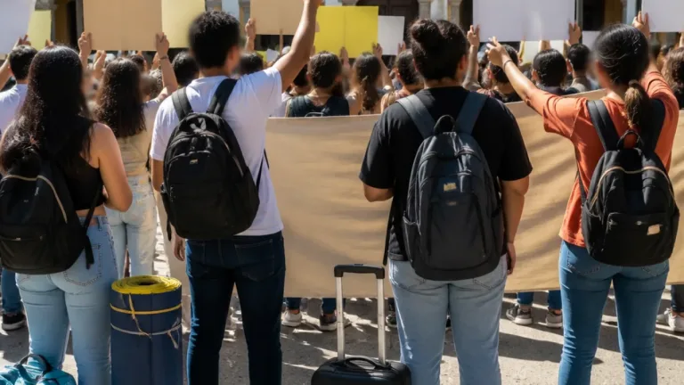 Aspirantes de ENES Mérida protestan por examen presencial en CDMX; piden sede local