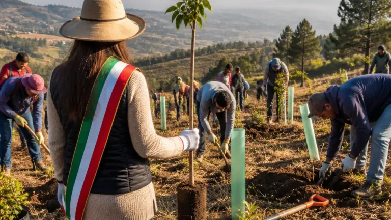 Atlixco impulsa reforestación en Metepec para proteger las faldas del Popocatépetl