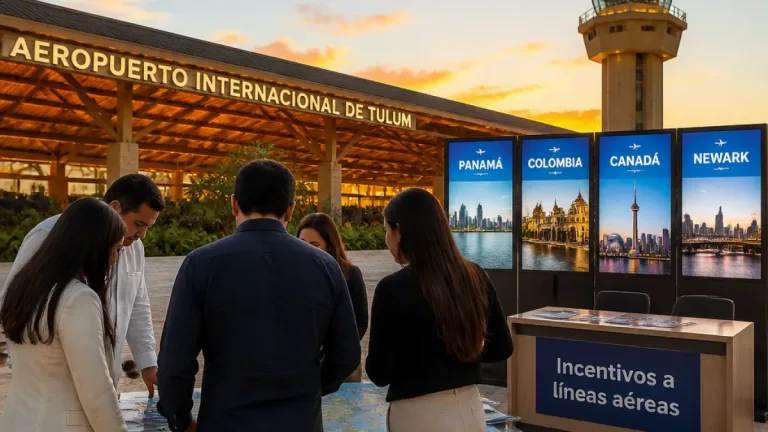 Autoridades buscan reactivar rutas aéreas internacionales hacia Tulum para reforzar el turismo