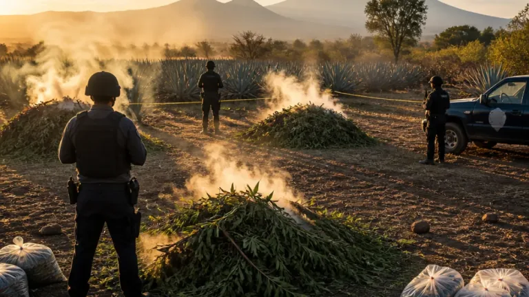 Autoridades destruyen cerca de 33,000 plantas de marihuana en predios de Tequila