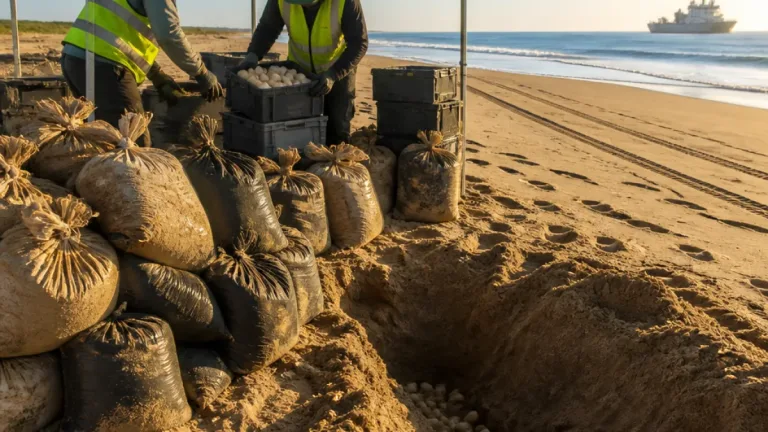 Autoridades recuperan 9,500 huevos de tortuga en Santuario del Istmo; 82 de laúd fueron protegidos