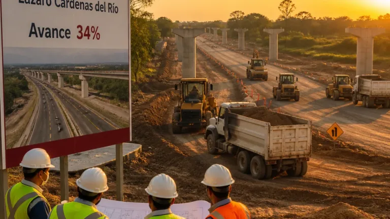 Avance del Plan Lázaro Cárdenas llega a 34% en 227 km; qué significa para Cardenas