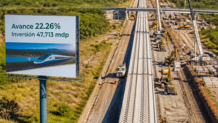 Avanza 22% construcción del tren que conectará a Irapuato; obra suma inversión millonaria