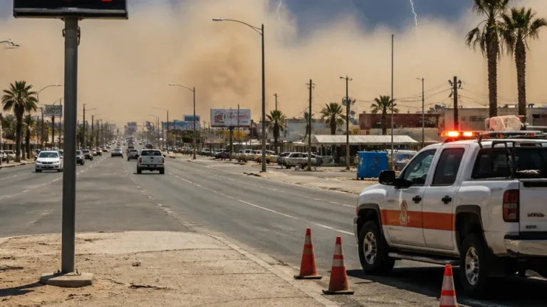 Baja California enfrenta olas de calor hasta 49 °C, con lluvias y rachas de viento fuertes