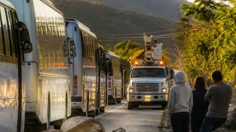 Bloqueo en la vía Orizaba–Tehuacán por cortes de luz en comunidades de Acultzingo