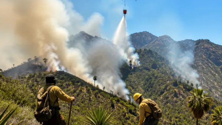 Brigadas y helicóptero combaten dos incendios en la sierra de Hidalgo, Nuevo León