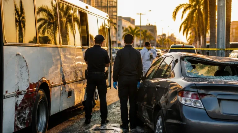 Camión de transporte urbano impacta auto estacionado en Veracruz y huye; piden revisar cámaras