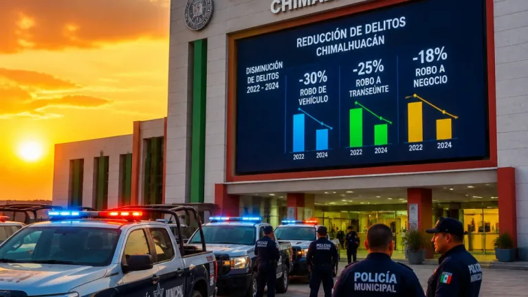 Chimalhuacán registra caída del 40% en delitos de alto impacto con la Estrategia Operativa Oriente