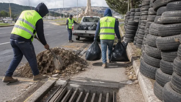 Chimalhuacan retira 22 toneladas de basura y 78 llantas en jornada de limpieza vial