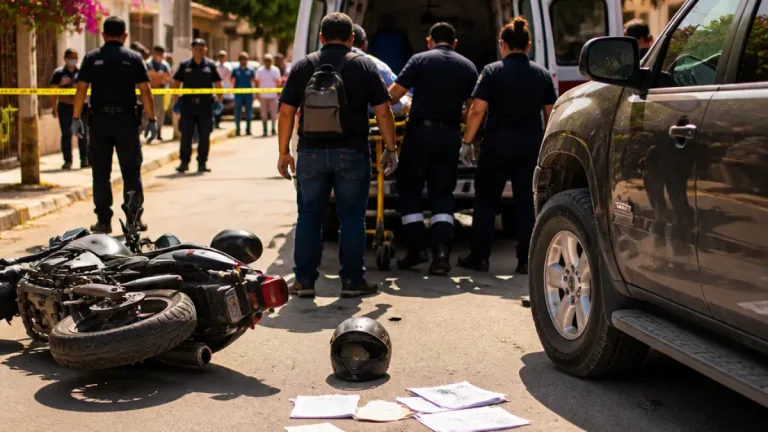 Choque en Natalia Venegas deja a un motociclista lesionado en Tuxtla Gutierrez