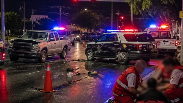 Choque entre camioneta y patrulla en Monterrey deja dos lesionados en Valle Verde