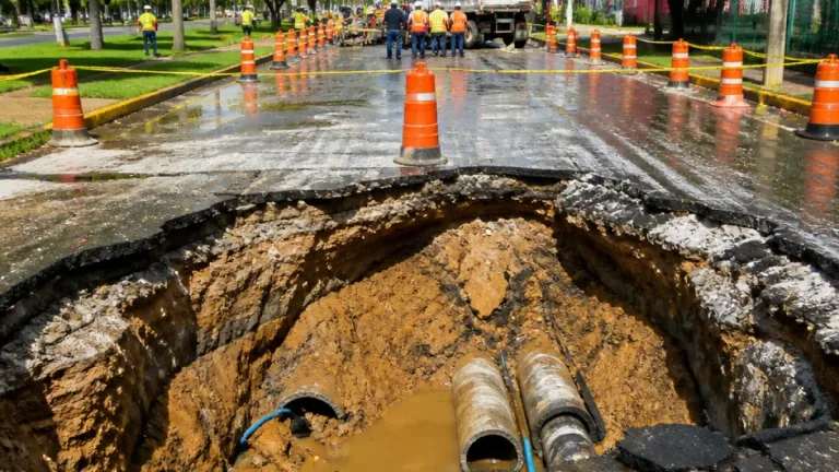 Cierre de Ávila Camacho en Zapopan por socavón de 10–12 metros obliga a desvíos y obras